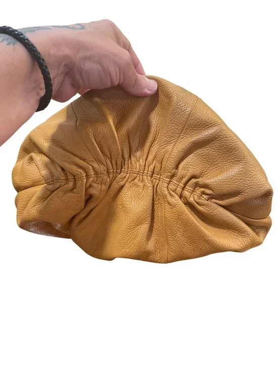 Bodhi wms handmade mustard leather large hobo shoulder bag 13'x13" SKU 10,014 - Picture 9 of 16